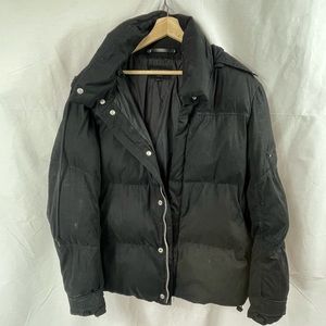 AllSaints men’s black winter puffer jacket